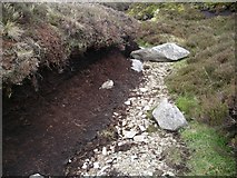 NT3643 : Eroded peat gully, Windlestraw Law by Chris Eilbeck