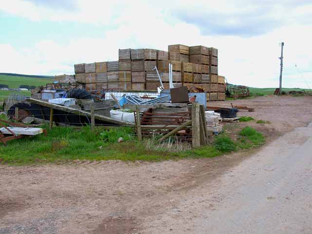 Mountain of crates at Jacksbank
