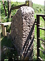 Limestone gatepost