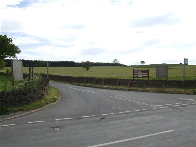 Road leading to Linacre reservoirs from the B6050