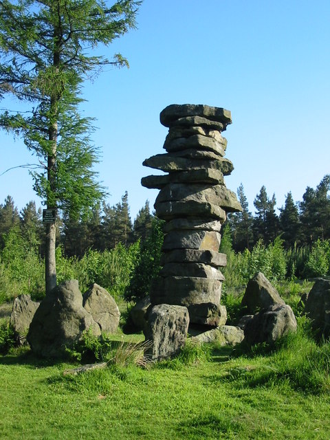 High stone pillar adjacent to the Druid's Temple near Ilton