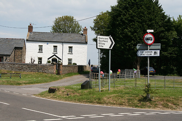 Three Crosses: farmhouse by road junction