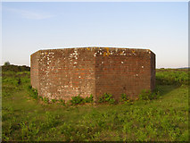 SU1710 : Octagonal brick structure above Chibden Bottom, Ibsley Common, New Forest by Jim Champion