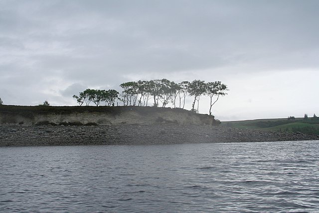 The southeast tip of the Airde peninsula on Loch Shin.