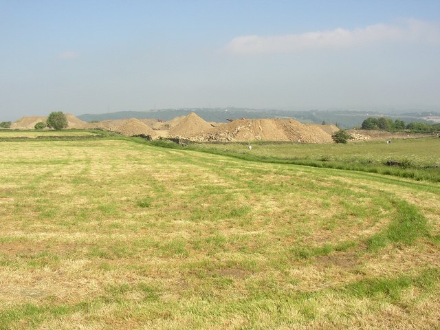 Hay field and Lower Edge Quarry, Rastrick