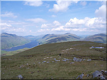 NN3164 : Gentle grassy slopes just below the summit of Beinn a' Bhric by bill copland