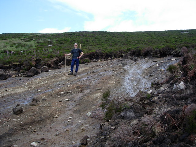 Hillside slump erosion, Clauchan Glen, Arran