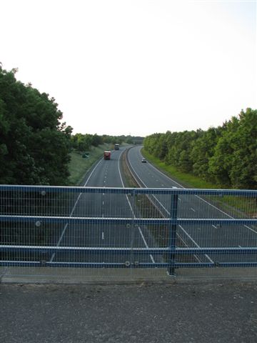The A19 dual carriageway from the overbridge into Craythorne