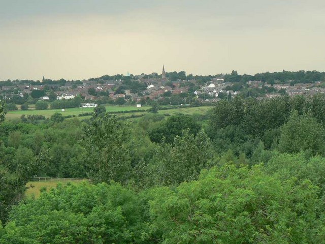 View towards Horbury from railway viaduct, Calder Grove
