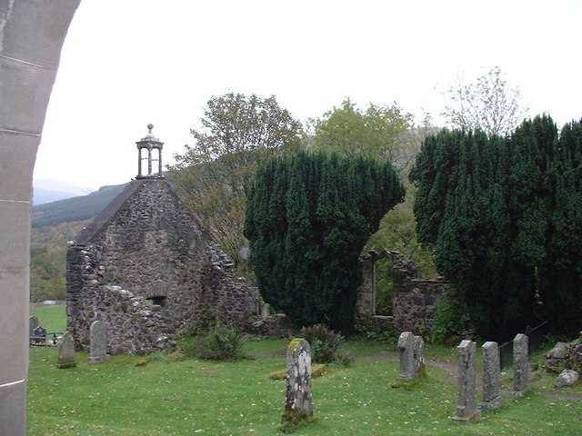 Old ruined church at Rob Roy's resting place