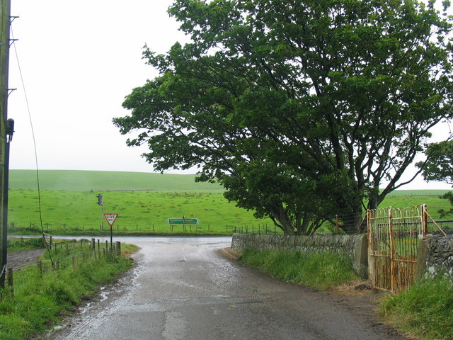 Single track road joining the A83 at Drum Farm.