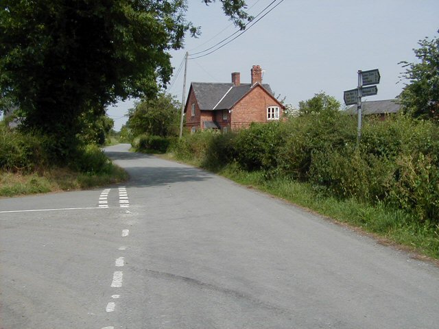 Junction near Tybroughton Lodge