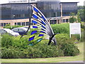 NZ3652 : Butterfly sculpture by rob bishop