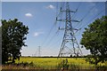 Pylons near Heckington