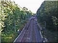 Train leaving Winchmore Hill Station towards Enfield Chase