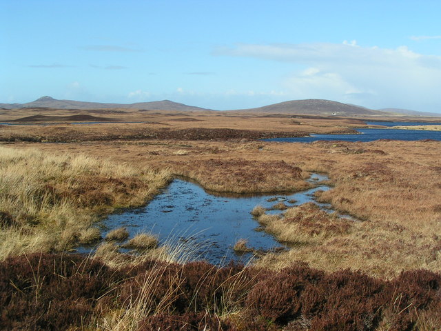 Looking north from the old section of Lochmaddy to Clachan road near Loch Scadavay
