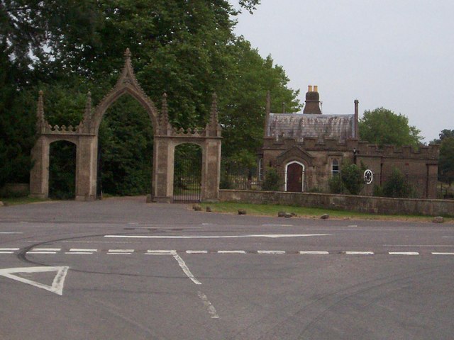 The main gate to Clytha Park
