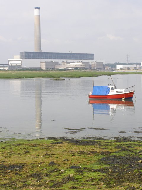 Calshot Marshes and power station
