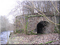 Old railway bridge abutment