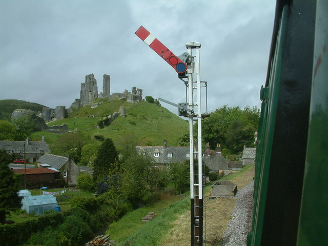 Corfe Castle, from the train