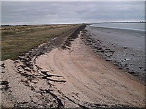 TQ9695 : Beach east of Burnham Wick sluice by John Myers