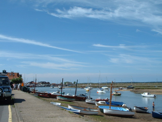 Wells harbour, Norfolk, from the east.
