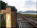 The railway heading west at Cam-Allt