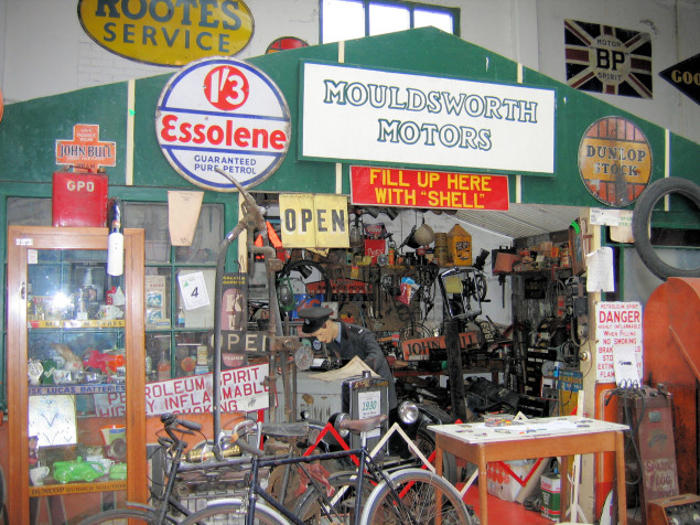 A display at Mouldsworth motor museum