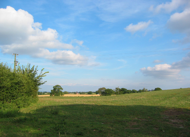 Pasture by church, near Ash Magna