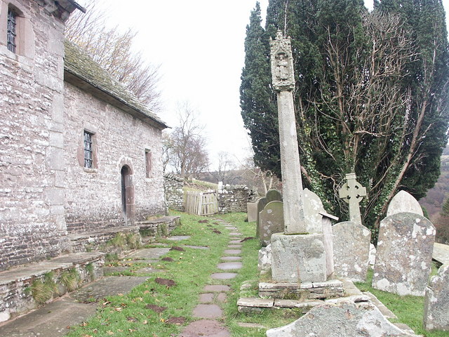 St Issui's Church & Cross, Partrishow.