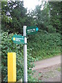 Crossing of the Midshires Way, the Leicestershire Round, and Cycle Route 64 at Cranoe