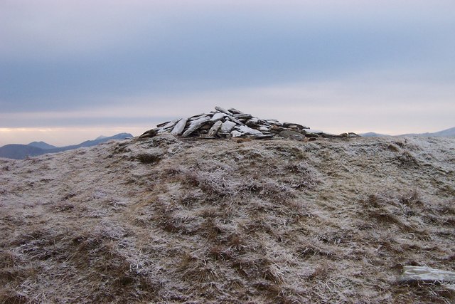 Pen Llithrig y Wrach Frosty Summit Cairn