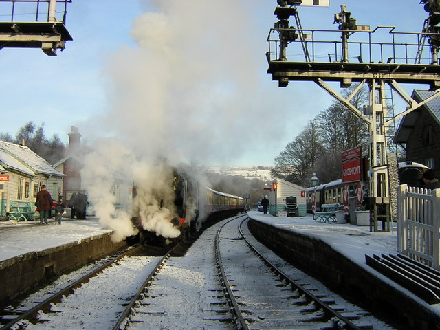 Grosmont Station in Winter