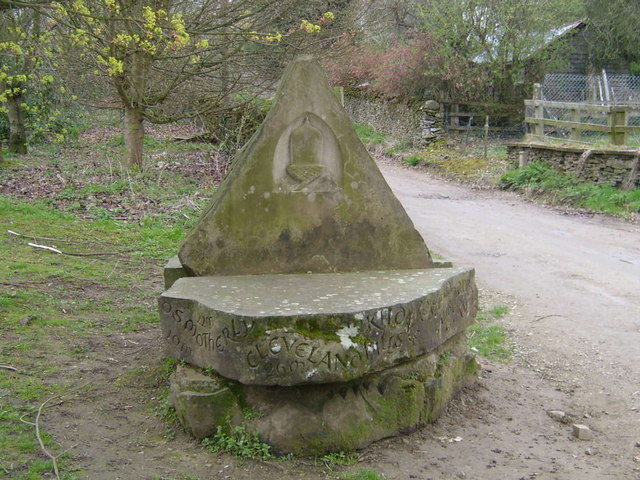 Monument indicating start point of Cleveland Way