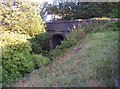 Station Road crossing a disused railway, Harecroft, Wilsden