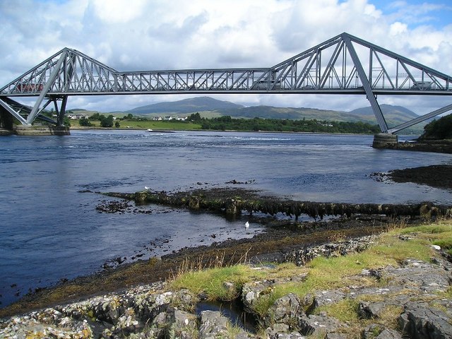 Connel Bridge with the Falls of Lora starting to form