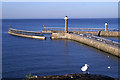 NZ8911 : Entrance to Whitby Harbour by John Harding
