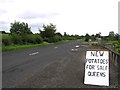 H9385 : Spuds for sale at Ballyronan by Kenneth  Allen