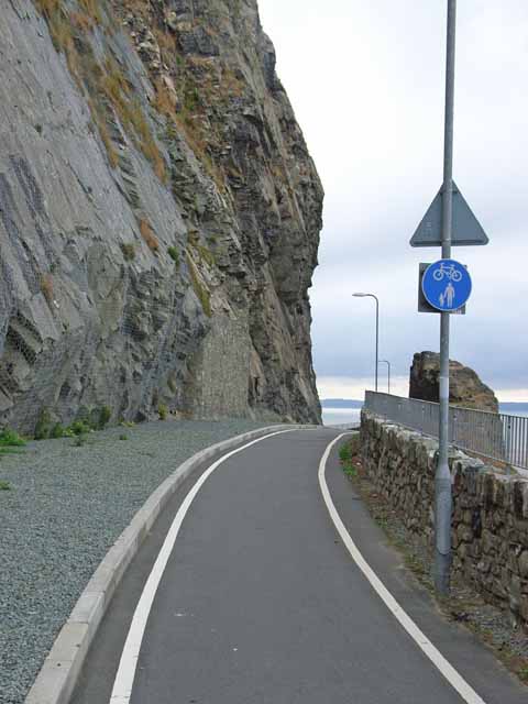 Cycle track round Penmaenbach Point
