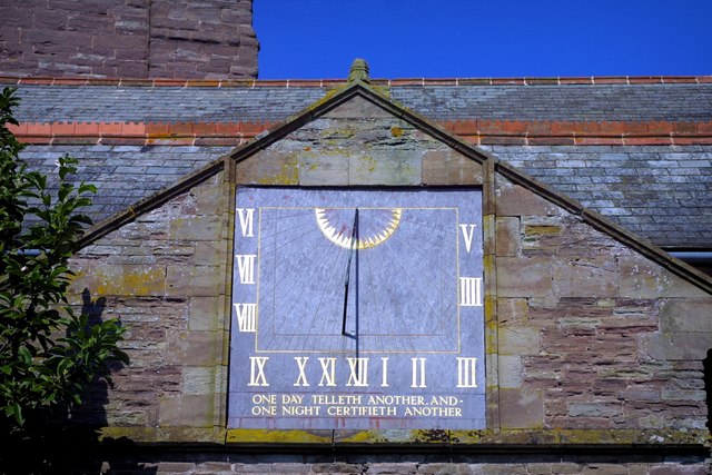 Sundial on Weobley Church