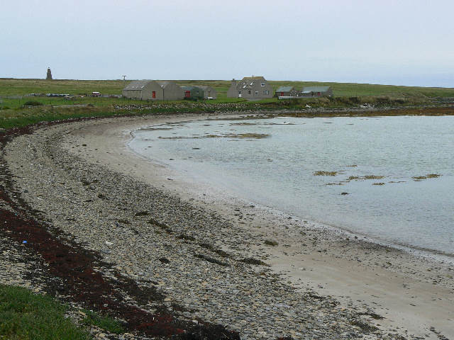 Beach and house at Roy, Holm, Orkney