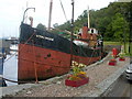 Vital Spark at Crinan lock basin.