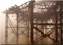 TQ3003 : Pier in the mist by Mark Underwood