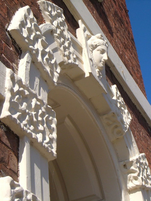 Coade stone doorway, Palace Gate, Exeter