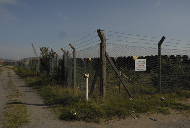 BP Oil perimeter fence