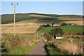 The lane running eastwards from Myreside.