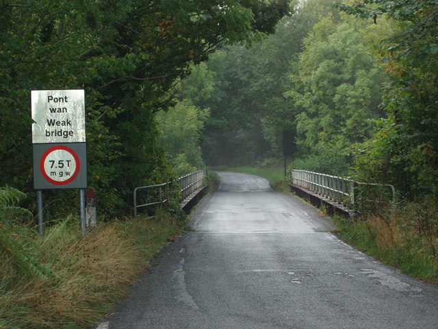 A  weak bridge near the Wye Valley Walk
