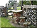 Steps out of the churchyard