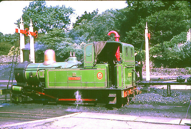 IoM steam railway engine  #12 Hutchinson at Douglas Station