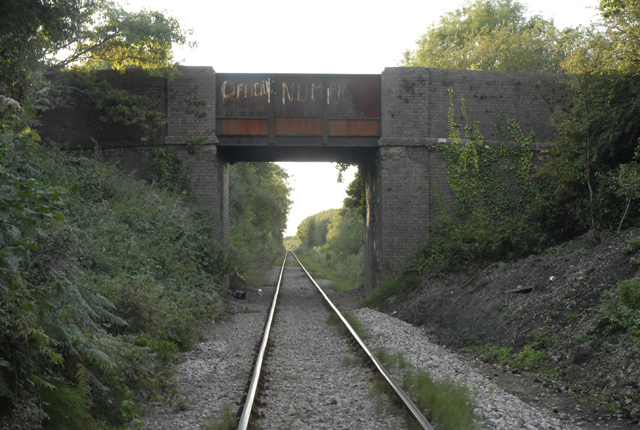 Roadbridge over railway near the former Newlands Colliery.